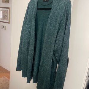 Lane Bryant Shimmering Green Cardigan